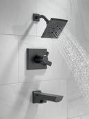 Delta Faucet Matte Black Two Handle Multi Function Bathtub & Shower Faucet (Trim Only) 