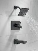 Delta Faucet Matte Black Two Handle Multi Function Bathtub & Shower Faucet (Trim Only) 