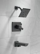 Delta Faucet Matte Black Two Handle Multi Function Bathtub & Shower Faucet (Trim Only) 