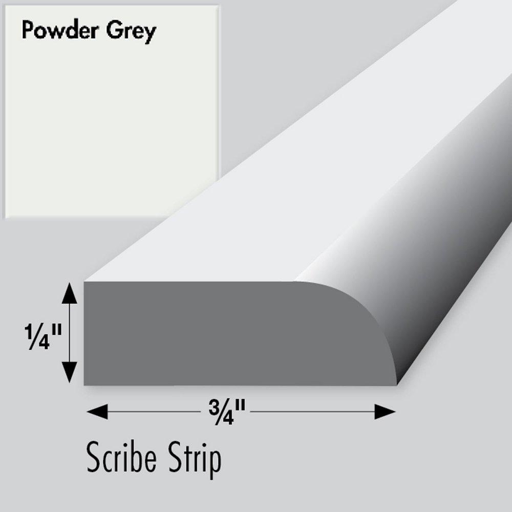 Strasser Powder Grey Scribe 3/4 x 1/4 x 36 in. 