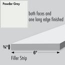Strasser Powder Grey 6 x 3/4 x 36 in. Filler 