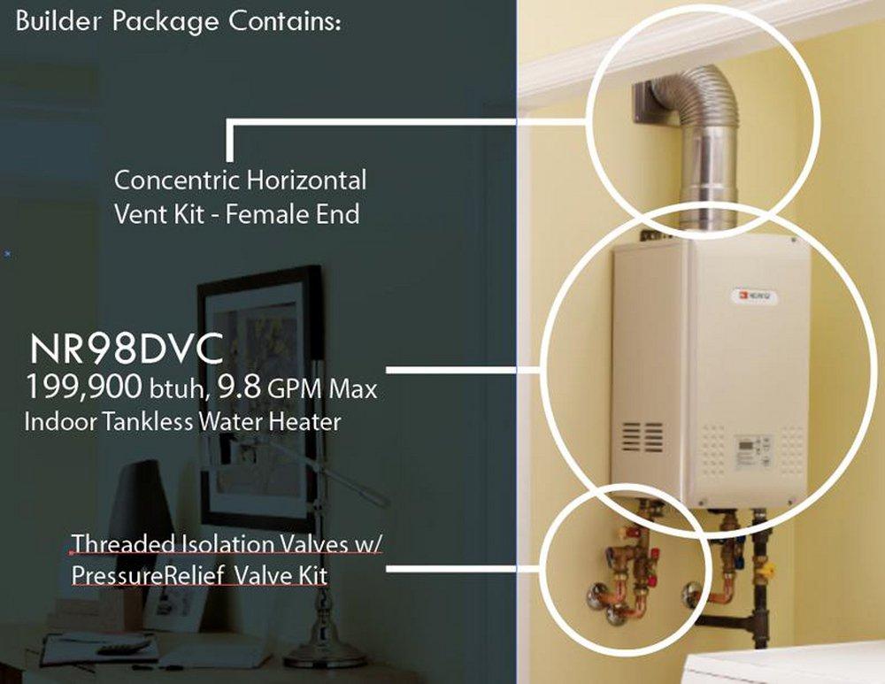 Noritz America 199.9 MBH Indoor Non-Condensing Tankless Water Heater 
