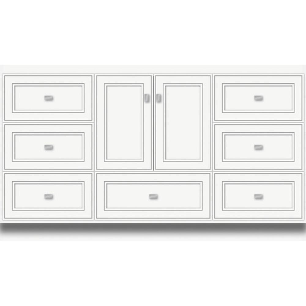 Satin White 60 X 21 X 34.5 MONTLAKE VANITY DECO MITER SAT WHITE SB 