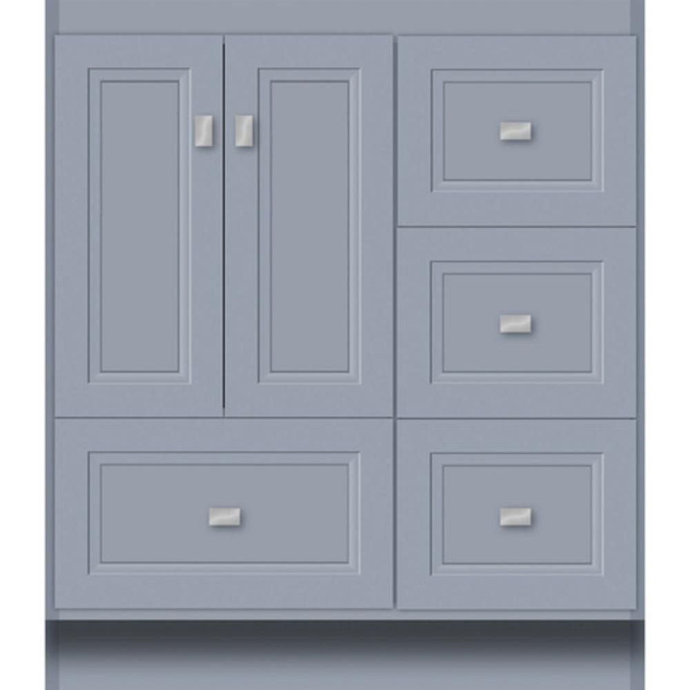 Satin Silver 30 X 21 X 34.5 MONTLAKE VANITY OGEE MITER SAT SILVER RH 