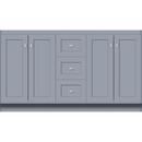 60 x 21 x 34-1/2 in. Floor Mount Vanity with 3-Drawer in Satin Silver