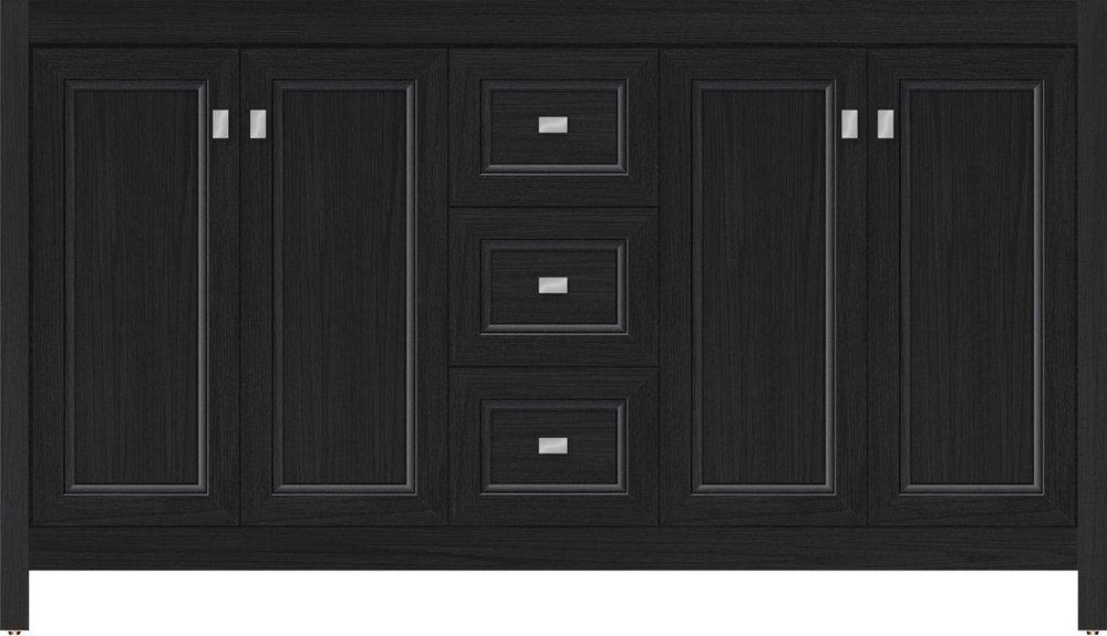 Midnight Oak 60 X 18 X 34.5 ALKI VIEW VANITY OGEE MITER MIDNIGHT OAK DB 
