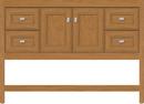 Natural Cherry 48 X 18 X 34.5 ALKI SPA VANITY DECO MITER NAT CHERRY SB 