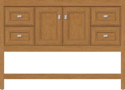 48 X 18 X 34.5 ALKI SPA VANITY DECO MITER NAT CHERRY SB
