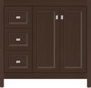 Chocolate Oak 36 X 21 X 34.5 ALKI VIEW VANITY OGEE MITER CHOC OAK LH 