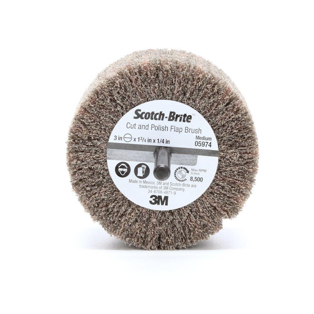 Scotch-Brite&trade; PF-ZS A Med FLAP Brush 3X1-3/4X1/4 