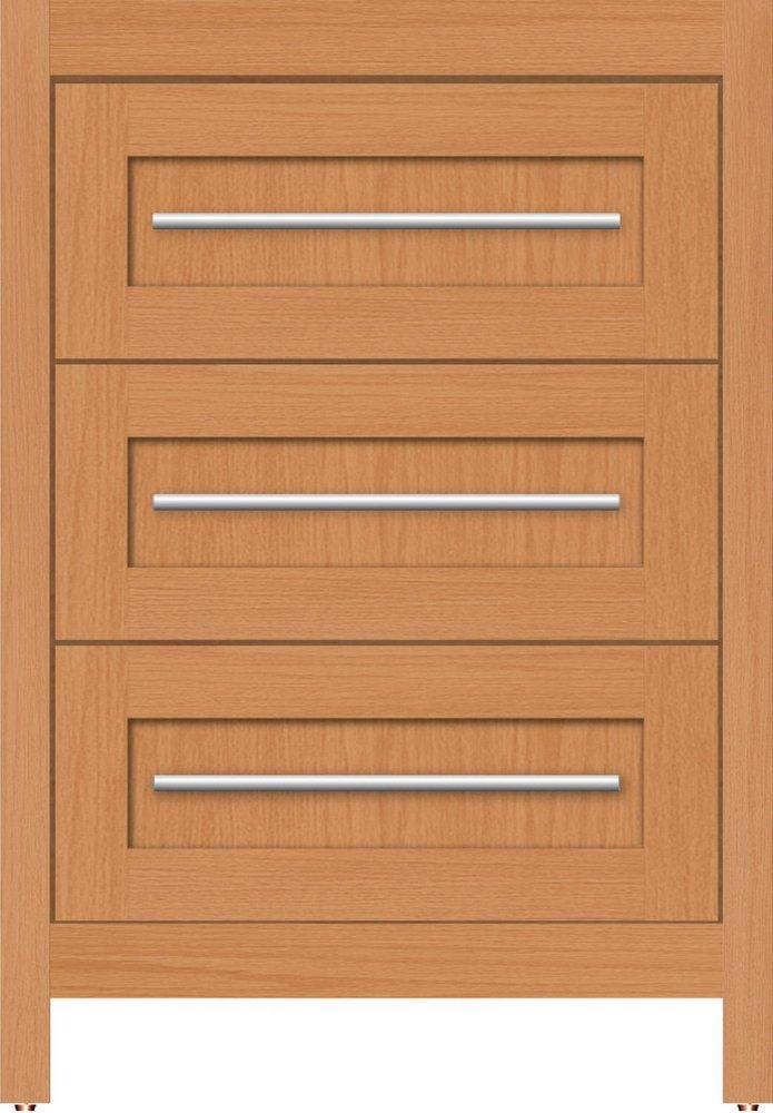 Natural Oak 24 X 21 X 34.5 BELLTOWN VANITY SHAKER NAT OAK 3 DRW 