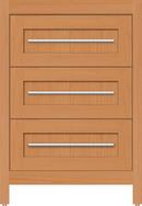 Natural Oak 24 X 21 X 34.5 BELLTOWN VANITY SHAKER NAT OAK 3 DRW 