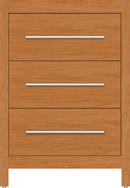 Strasser Natural Cherry 24 x 18 x 34-1/2 in. Floor Mount Vanity with 3-Drawer 