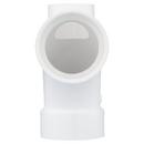 White PVC DWV 90&deg; Long Turn Elbow with 2 