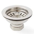 Signature Hardware Brushed Nickel 3-1/2 in. Slotted Brass Basket Strainer 