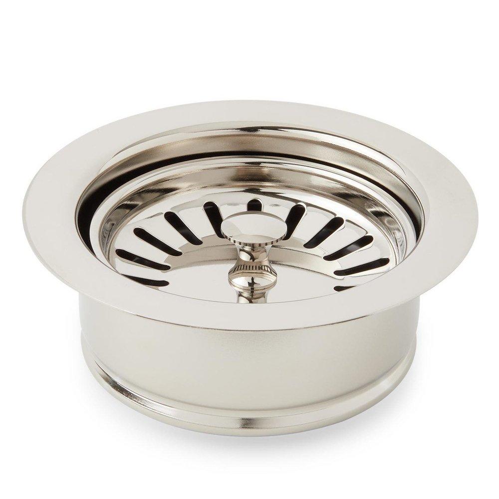 Signature Hardware Polished Nickel Stainless Steel Plastic Disposer Flange 