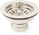 3-1/2 in. Slotted Brass Basket Strainer in Polished Nickel