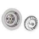 Signature Hardware Chrome 3-1/2 in. Slotted Brass Basket Strainer 