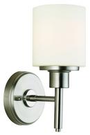 1-Light 60W Wall Mount Incandescent Wall Sconce in Satin Nickel