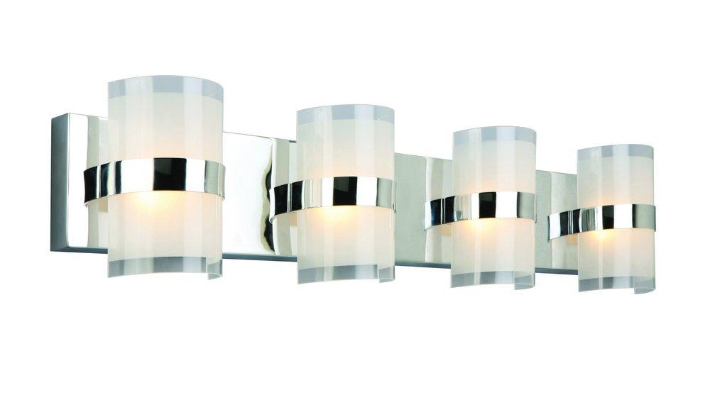 Design House Polished Chrome 4-Light 24W Integrated LED Vanity Light 