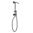 19 in. Shower Rail with Hose in Matte Black