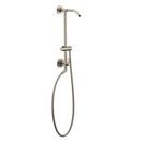 19 in. Shower Rail with Hose in Brushed Nickel