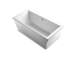 60-3/16 x 34-1/4 in. Soaker Freestanding Bathtub with Center Drain in White