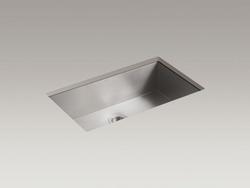 33 in. Undermount Stainless Steel Single Bowl Kitchen Sink