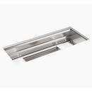 KOHLER Stainless Steel 44 x 18-1/4 in. No Hole Stainless Steel Single Bowl Undermount Kitchen Sink 