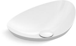 21-1/8 in. Vessel Mount Oval Fireclay Bathroom Sink in White
