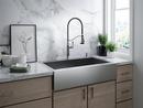 KOHLER Oil Rubbed Bronze Single Handle Pull Down Semi-Professional Kitchen Faucet with Three-Function Spray, Magnetic Docking, Sweep Spray and BerrySoft Technology 