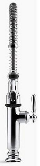 KOHLER Oil Rubbed Bronze Single Handle Pull Down Semi-Professional Kitchen Faucet with Three-Function Spray, Magnetic Docking, Sweep Spray and BerrySoft Technology 