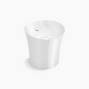 16 x 16 in. Round Dual Mount Bathroom Sink in White