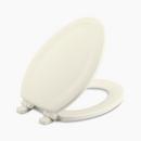 Elongated Closed Front Toilet Seat with Cover in Biscuit