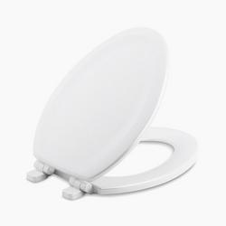 Elongated Closed Front Toilet Seat with Cover in White