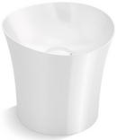 16 in. Vessel Mount or Pedestal Round Fireclay Bathroom Sink in White