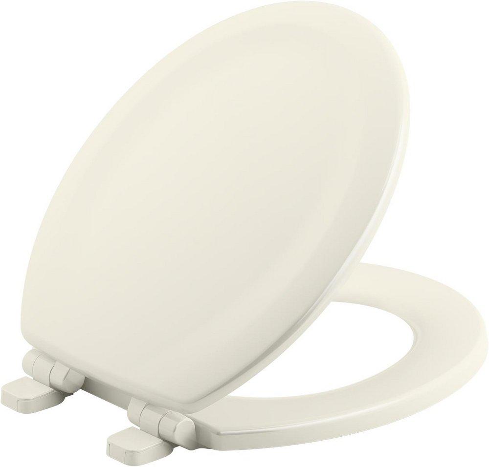 KOHLER Biscuit Round Closed Front Toilet Seat with Cover 