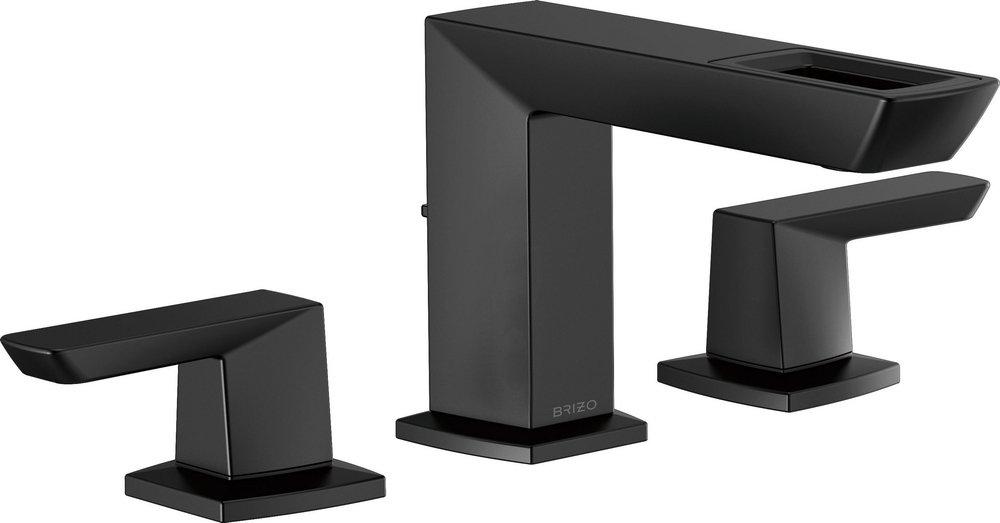 Brizo Matte Black Two Handle Widespread Bathroom Sink Faucet 
