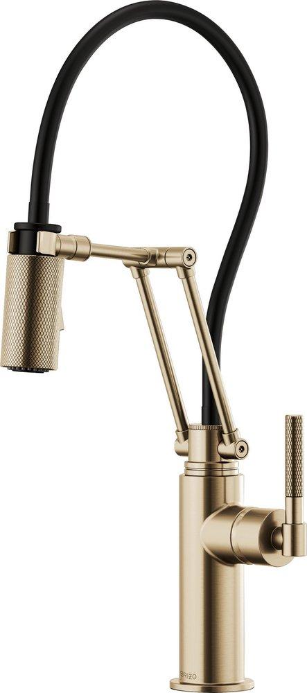 Brizo Luxe Gold Single Handle Pull Down Kitchen Faucet 