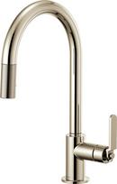 Brizo Brilliance&reg; Polished Nickel Single Handle Pull Down Kitchen Faucet 