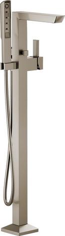 Single Lever Handle Floor Mount Filler in Luxe Nickel Trim Only