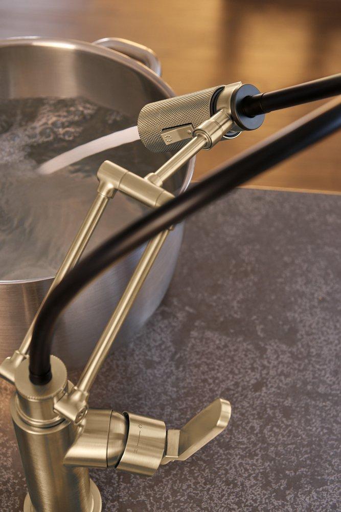 Brizo Luxe Gold Single Handle Pull Down Kitchen Faucet 