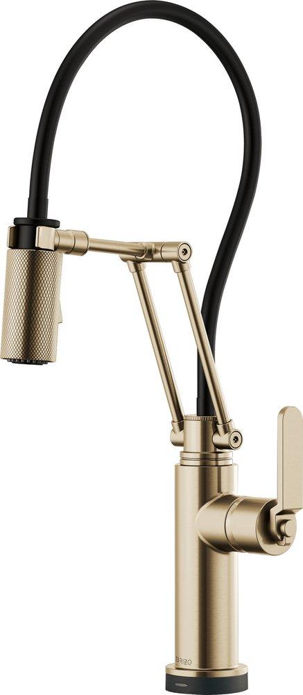 Brizo Luxe Gold Single Handle Pull Down Kitchen Faucet 