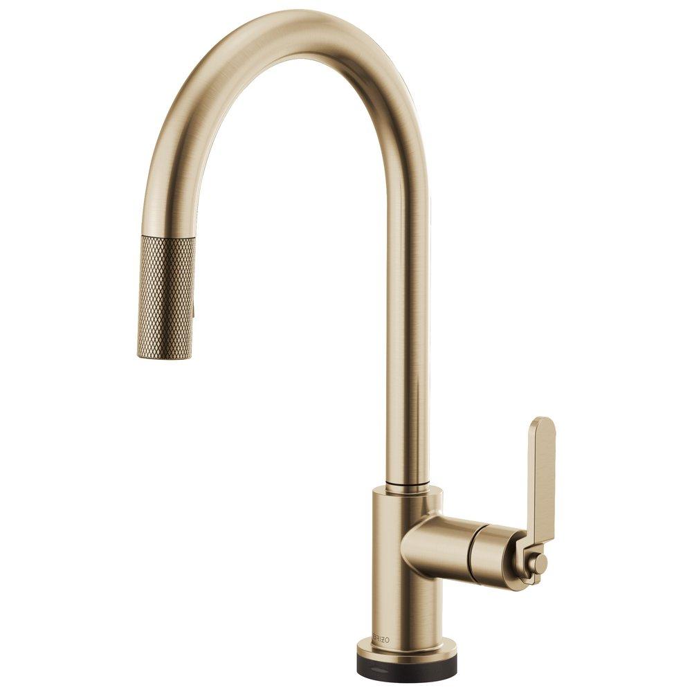 Brizo Luxe Gold Single Handle Pull Down Kitchen Faucet 