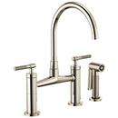Brizo Polished Nickel Two Handle Bridge Kitchen Faucet 