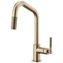 Brizo Luxe Gold Single Handle Pull Down Kitchen Faucet with Two-Function Spray and Magnetic Docking 