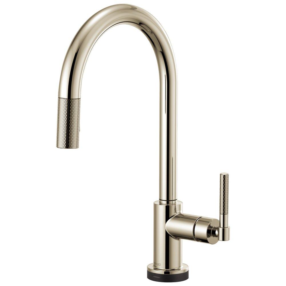 Brizo Polished Nickel Single Handle Pull Down Kitchen Faucet 