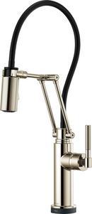 Single Handle Pull Down Kitchen Faucet with Touch Activation in Polished Nickel