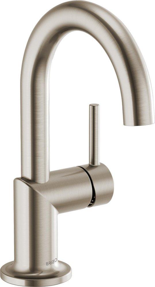 Brizo Brushed Nickel Single Handle Monoblock Bathroom Sink Faucet Lever Handle 