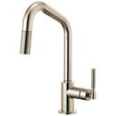 Brizo Polished Nickel Single Handle Pull Down Kitchen Faucet with Two-Function Spray and Magnetic Docking 